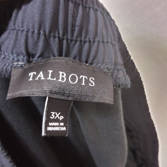 TALBOTS ROLL CUFF STRAIGHT LEG PANT FLEECE LINED BLUE PLAID Petite SIZE 3XP - Picture 7 of 9